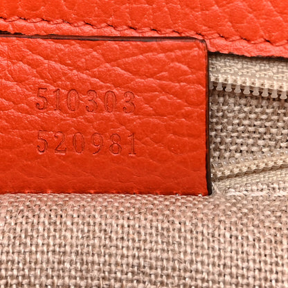 Gucci Dollar Calfskin Interlocking G Shoulder Bag Sun Orange 7 of 12