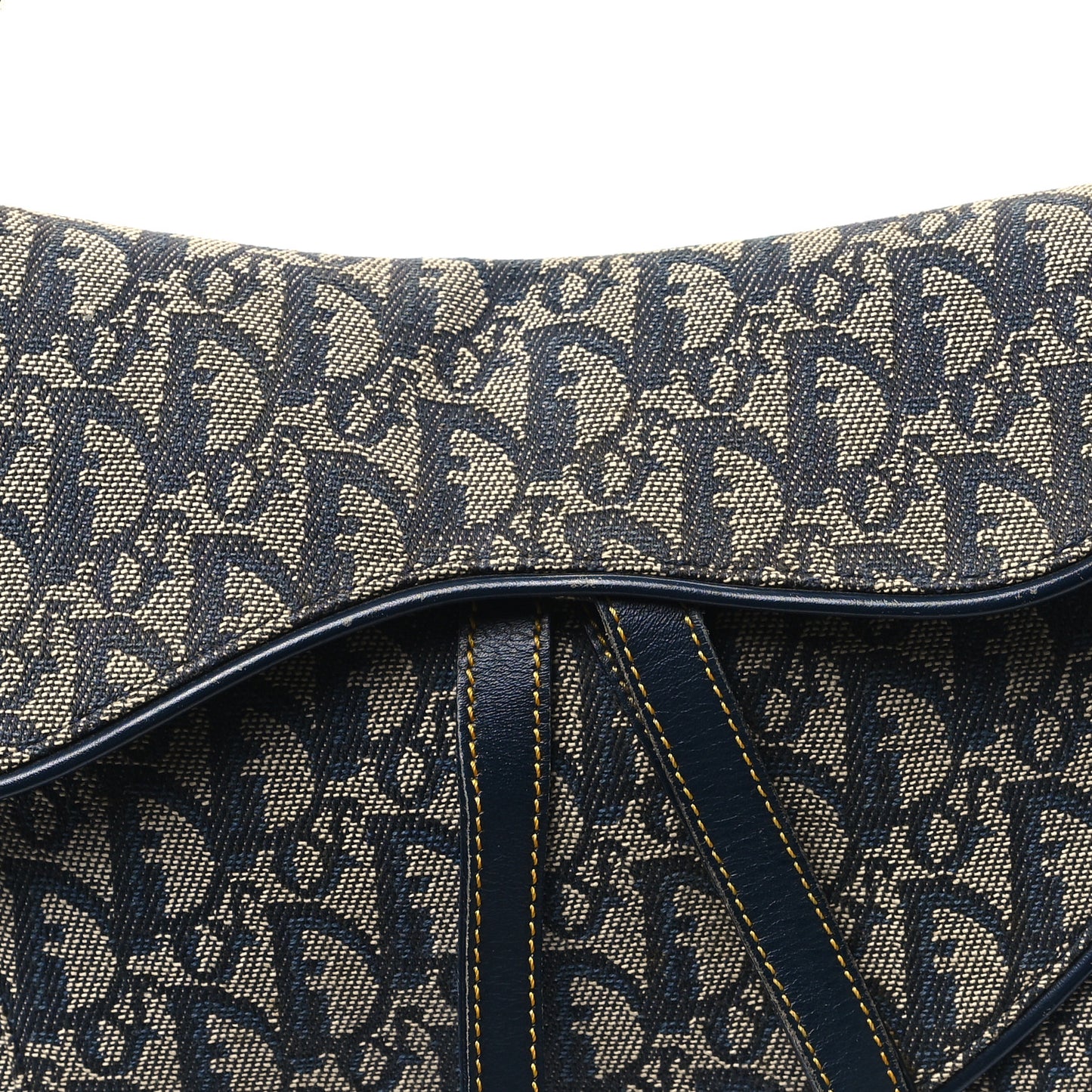 Monogram Double Saddle Bag Navy Blue