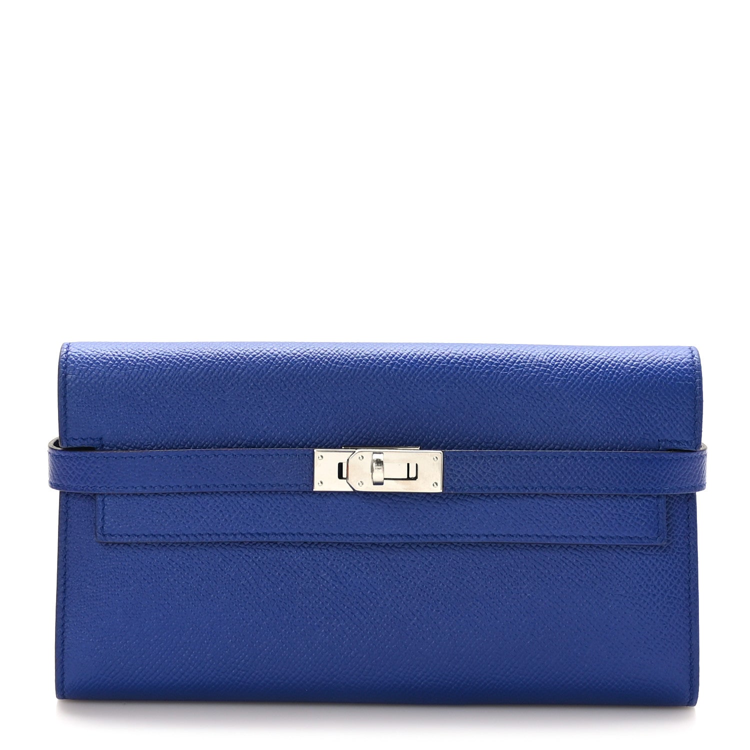 Hermes Epsom Kelly Longue Wallet Bleu Electrique 1 of 10