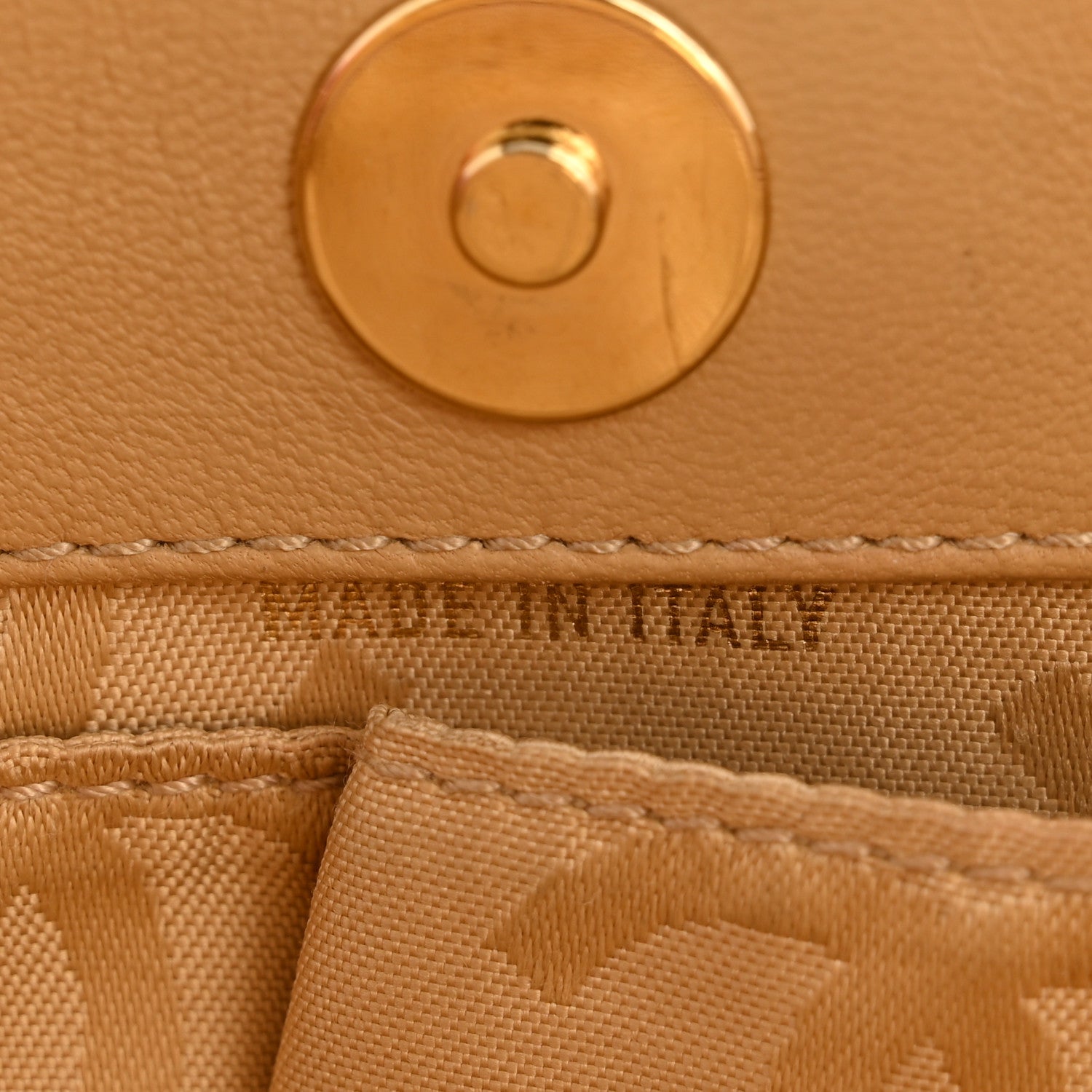 Chanel Lambskin Quilted CC Shoulder Bag Beige 7 of 14