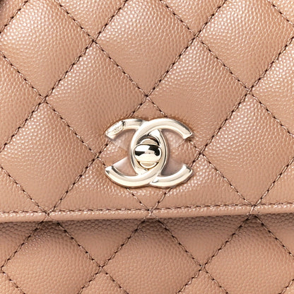 Chanel Caviar Quilted Mini Coco Handle Flap Beige 9 of 12