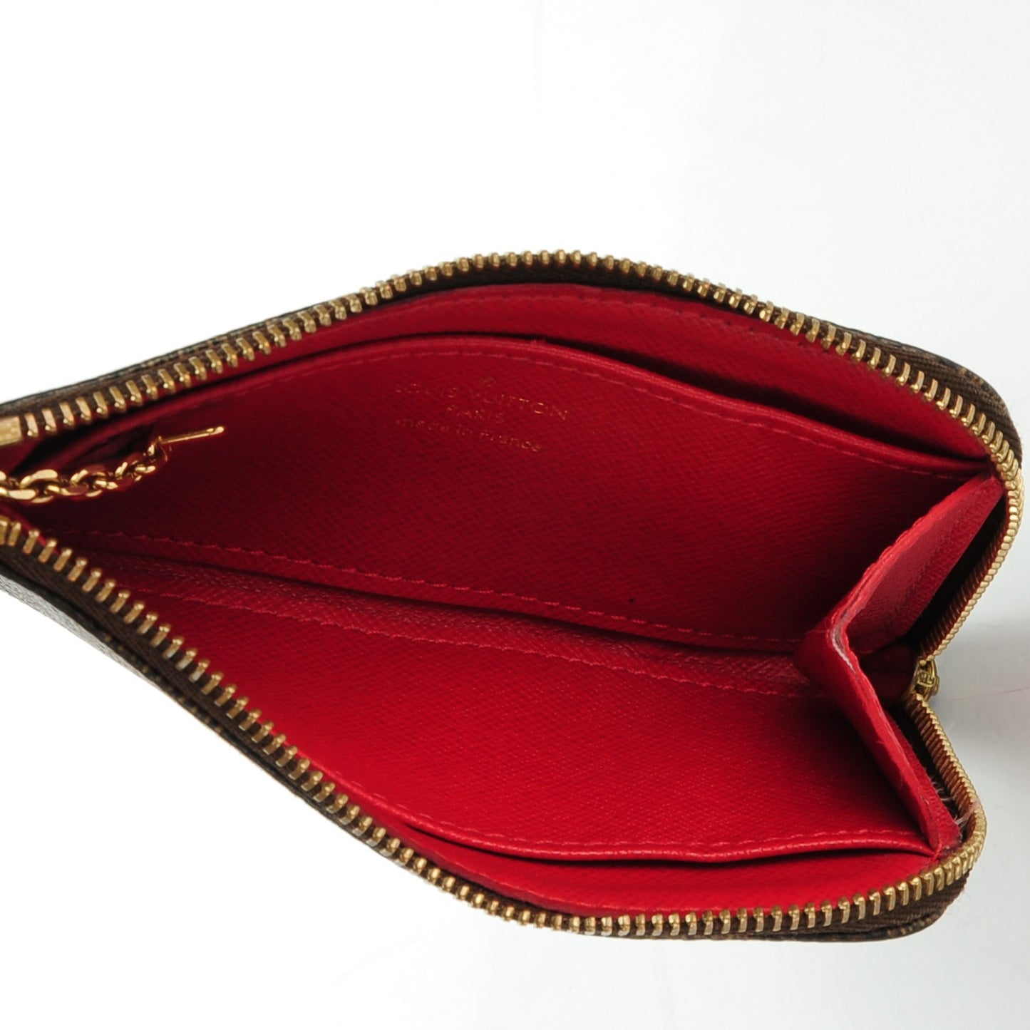 Damier Ebene Complice Trunks and Bags Key Pouch Red