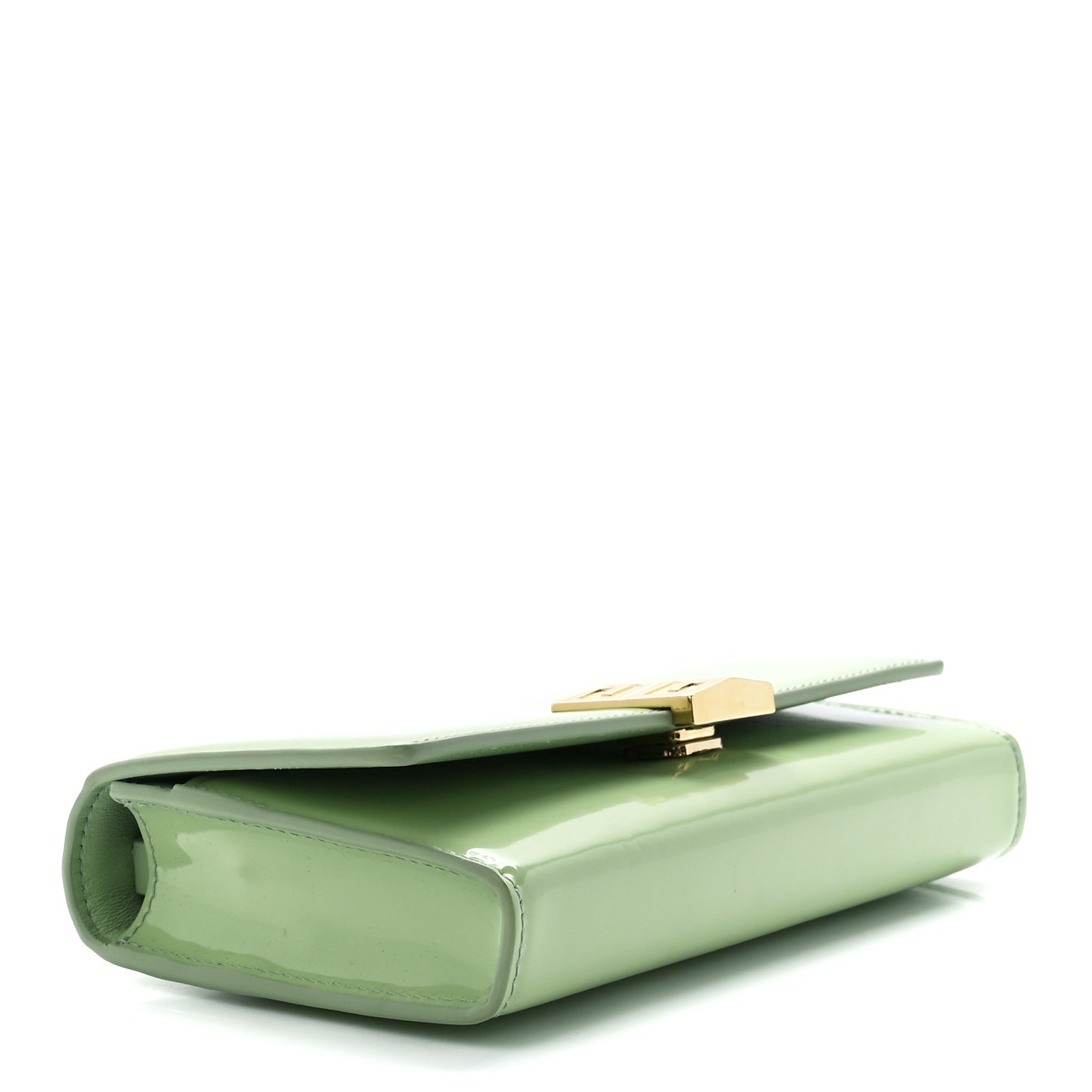 Shiny Calfskin 4G Wallet on Chain Pistachio
