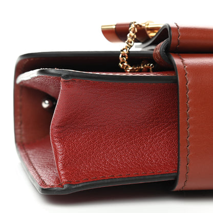 Chloe Shiny Goatskin Calfskin Mini Aby Chain Shoulder Bag Sepia Brown 5 of 8