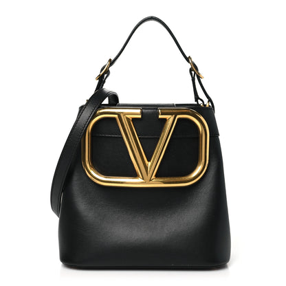 Valentino Garavani Smooth Calfskin Supervee Top Handle Bag Black 1 of 12