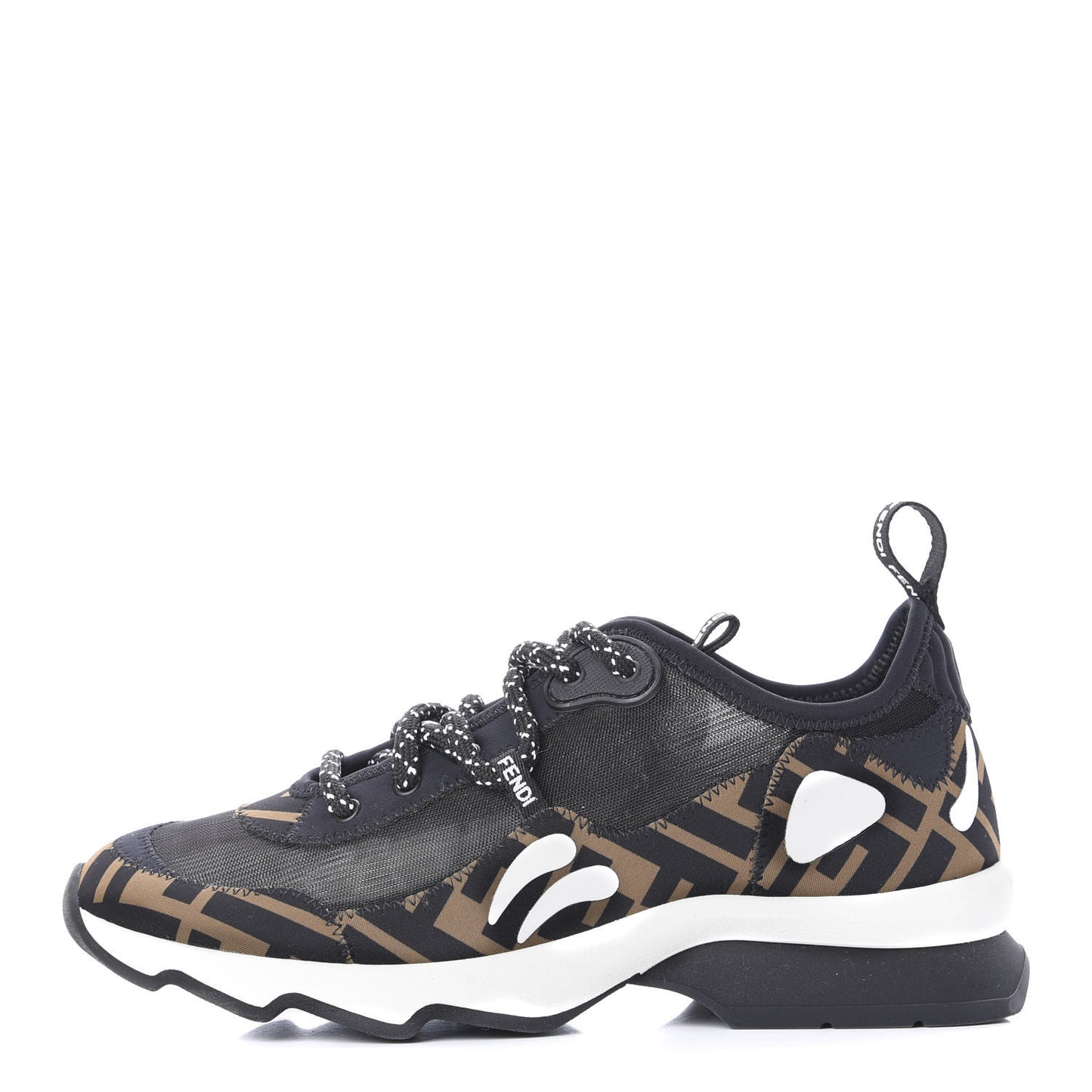 Technical Mesh Lycra FFreedom Patchwork Sneakers 35.5 Black Tobacco