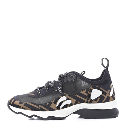 Fendi Technical Mesh Lycra FFreedom Patchwork Sneakers 35.5 Black Tobacco 1 of 11
