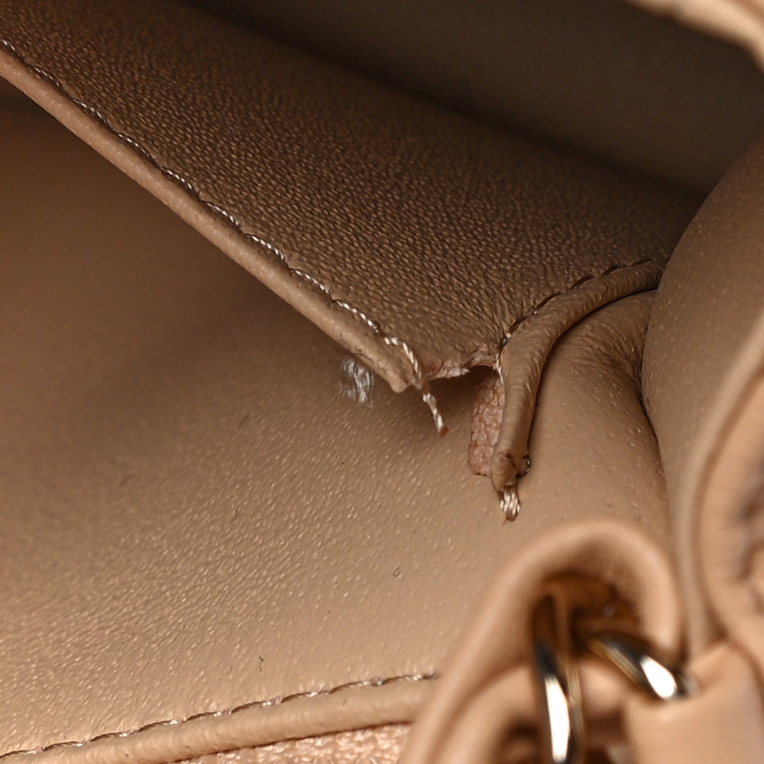 Chanel Lambskin Quilted Mini Rectangular Flap Beige 13 of 14