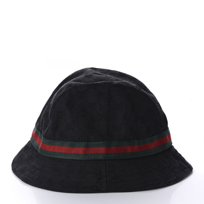 Gucci Monogram Web Bucket Hat M Black 6 of 9