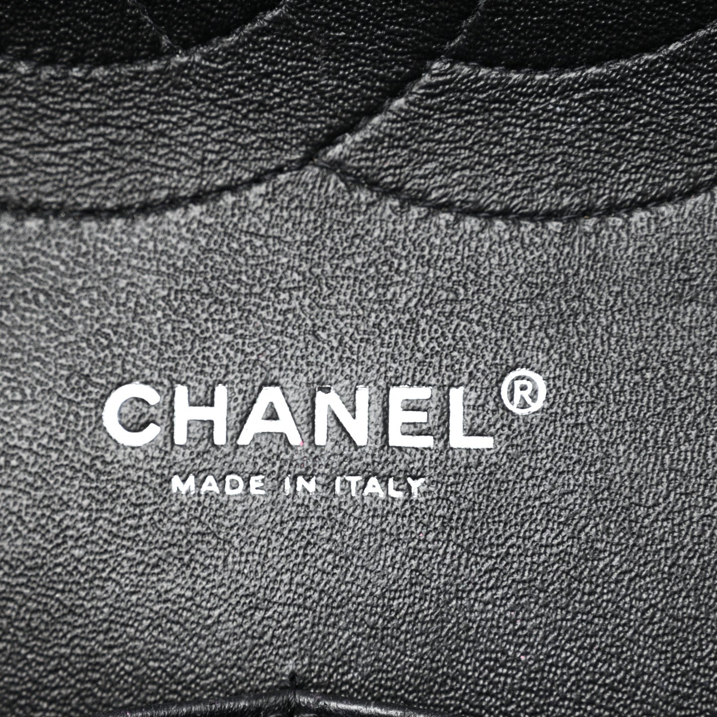 Patent Quilted Jumbo Double Flap Black