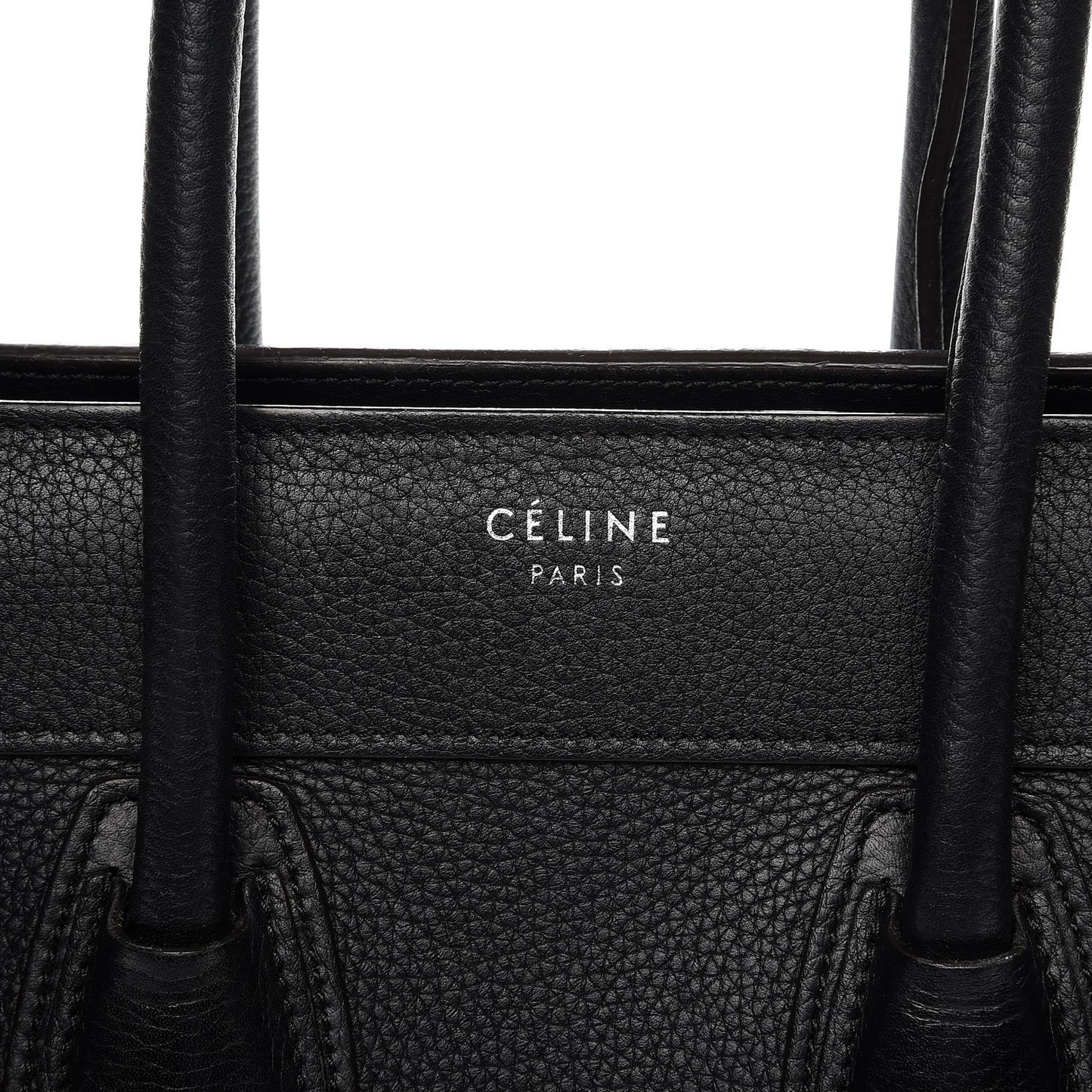 Drummed Calfskin Micro Luggage Black