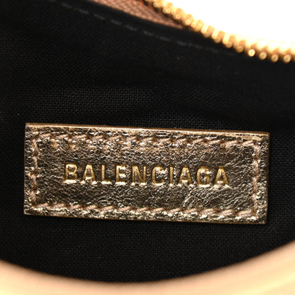 Balenciaga Metallic Agneau Arena Crystal Le Cagole Shoulder Bag XS Light Gold 7 of 11