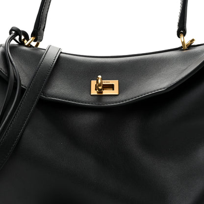 Balenciaga Natural Smooth Calfskin Small Rodeo Top Handle Handbag Black 7 of 9