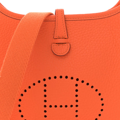 Hermes Taurillon Clemence Evelyne TPM Orange 8 of 10