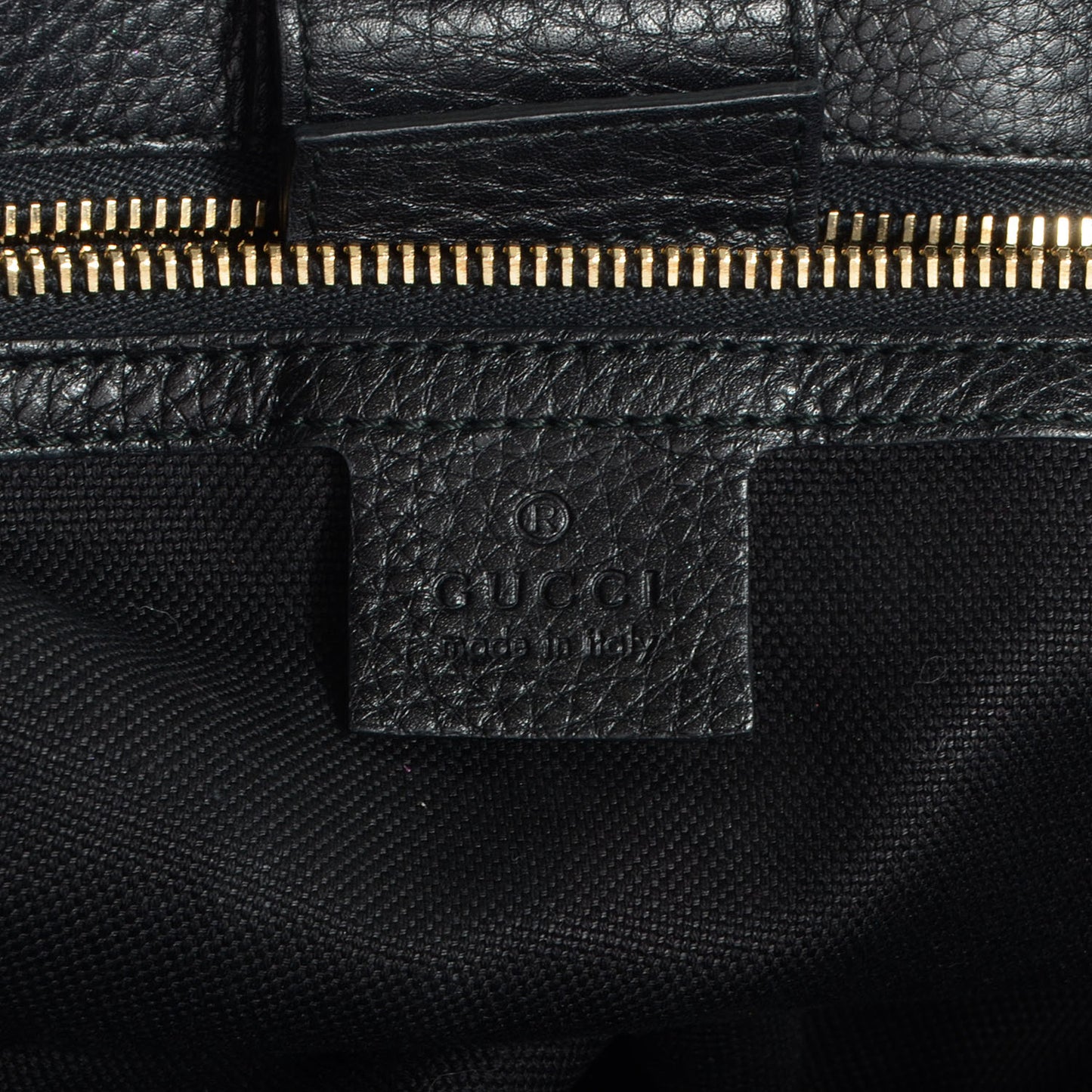 Leather Large Bamboo Shopper Tote Black