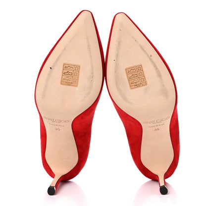 Jimmy Choo Suede Romy 100 Pumps 35 Red 5 of 9