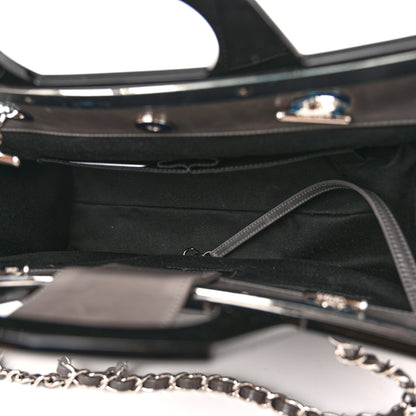 Chanel Glazed Calfskin Quilted Small CC Delivery Tote Grey 5 of 14