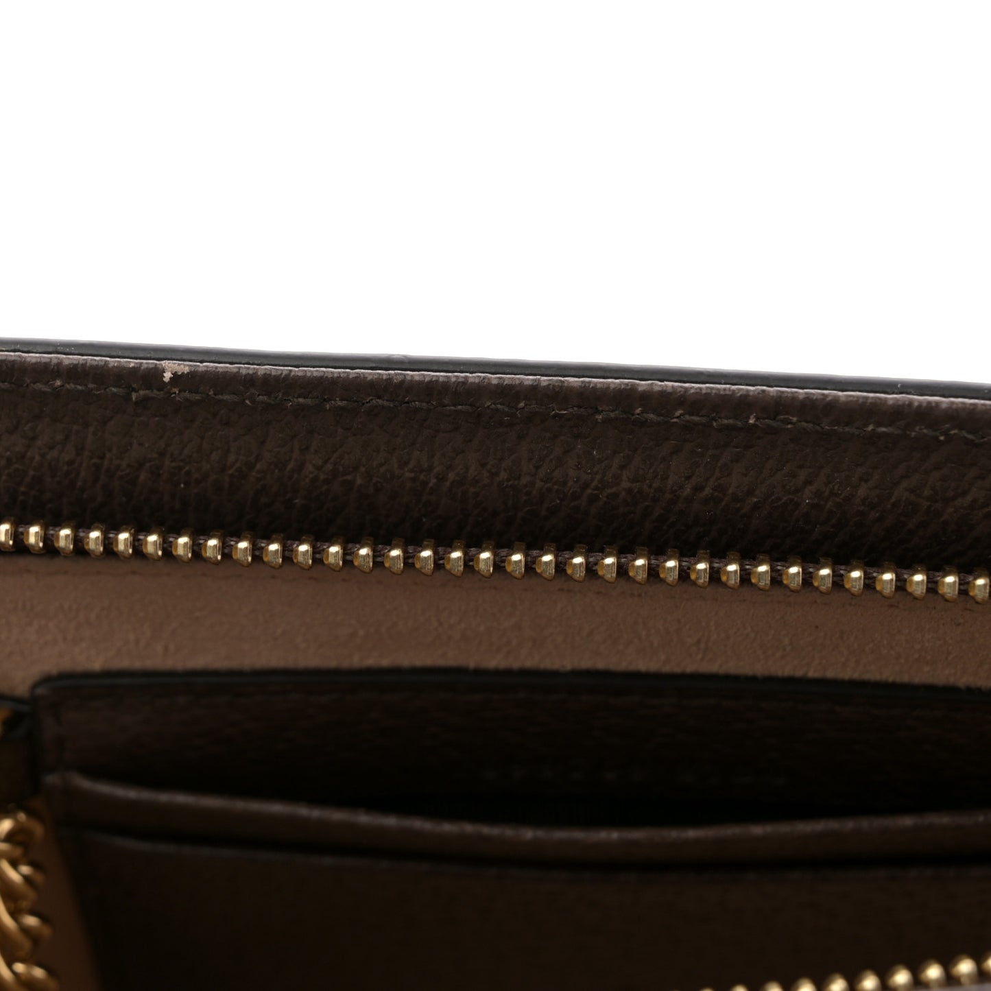GG Supreme Monogram Web Ophidia Wristlet Brown