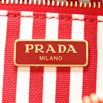 Prada Canvas Canapa Logo Pouch Rosso 5 of 8