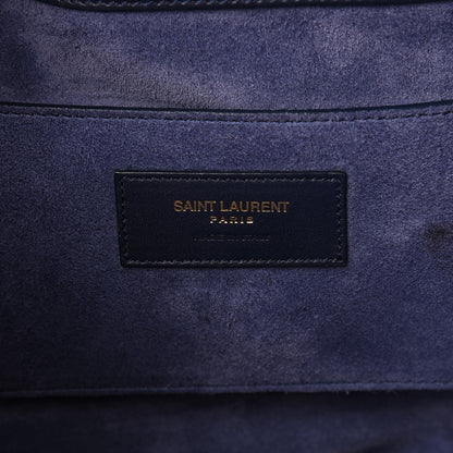 Saint Laurent Calfskin Large Emmanuelle Bucket Bag New Marine 7 of 15