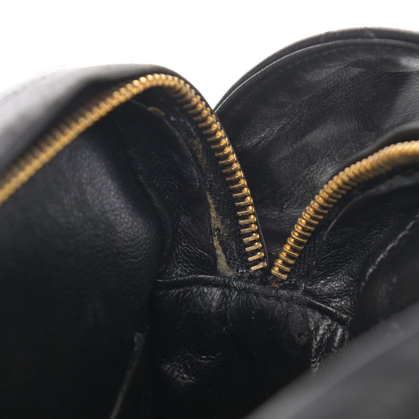 Lambskin Quilted Tassel Flap Camera Case Black