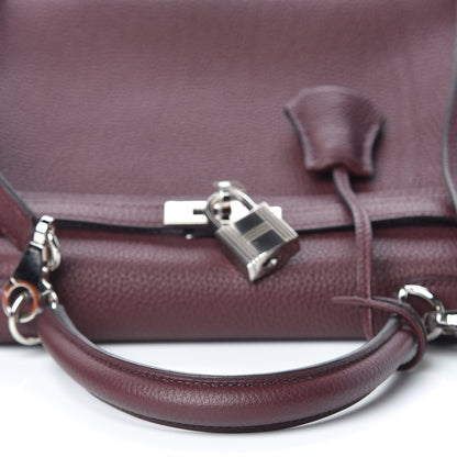 Hermes Togo Kelly Retourne 25 Bordeaux 9 of 37