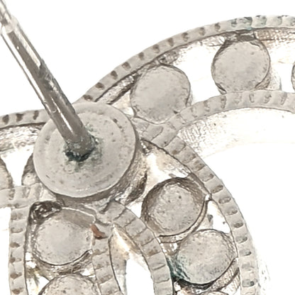 Chanel Crystal CC Earrings Silver 4 of 4