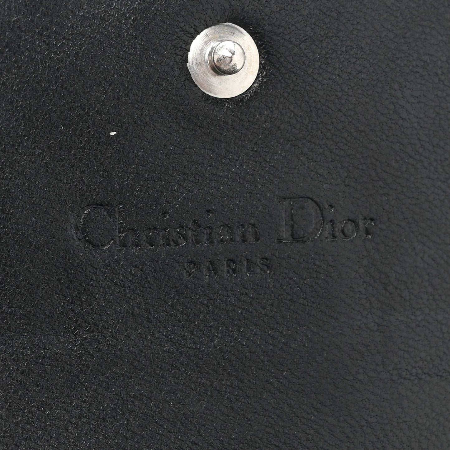 Patent Lambskin Cannage Lady Dior Rendezvous Wallet On Chain Black