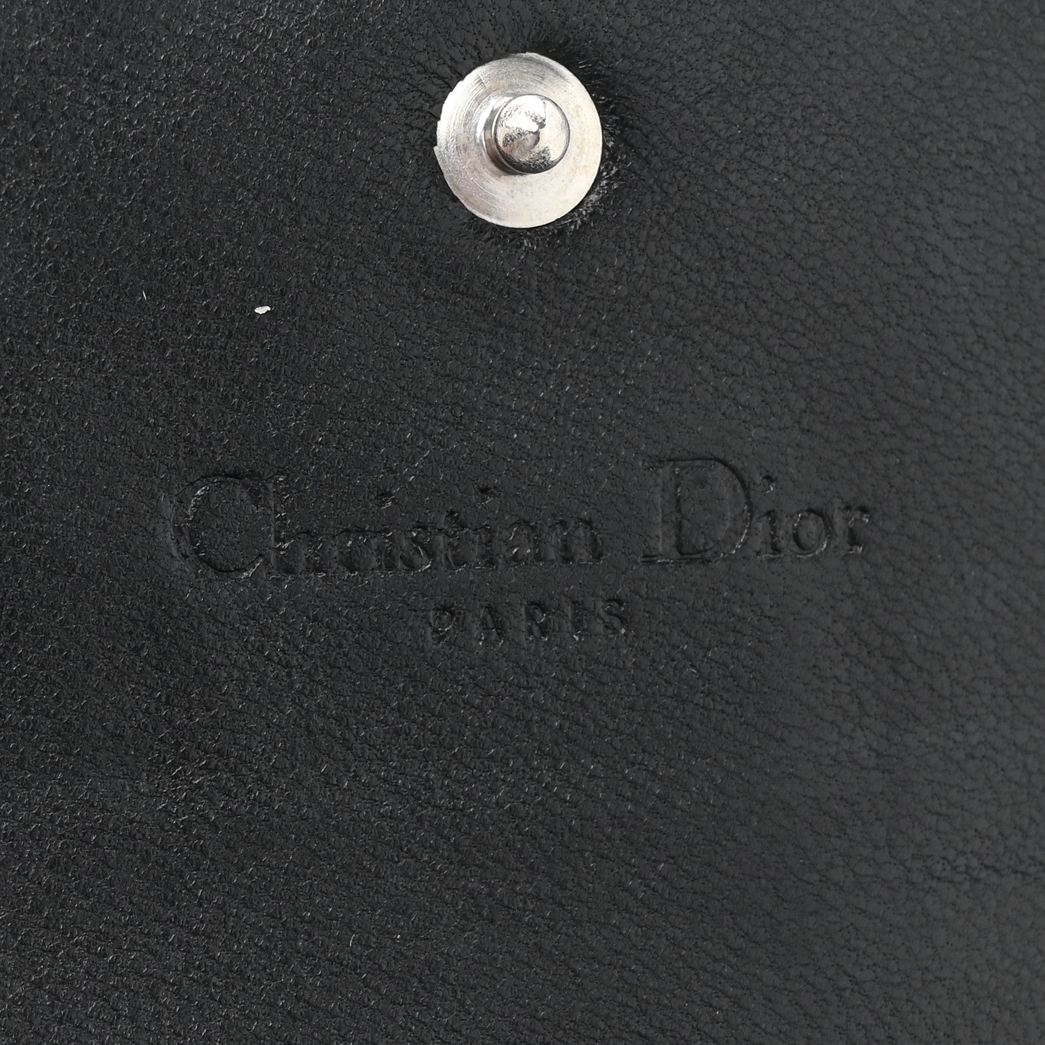 Christian Dior Patent Lambskin Cannage Lady Dior Rendezvous Wallet On Chain Black 7 of 13