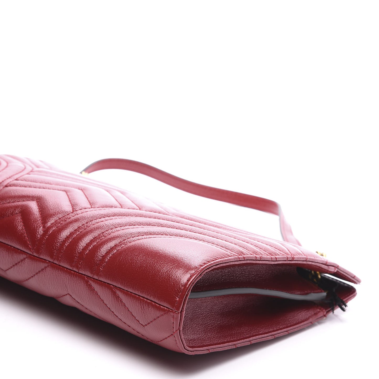 Azalea Calfskin Matelasse Heart Medium GG Marmont Slim Shoulder Bag Romantic Cerise