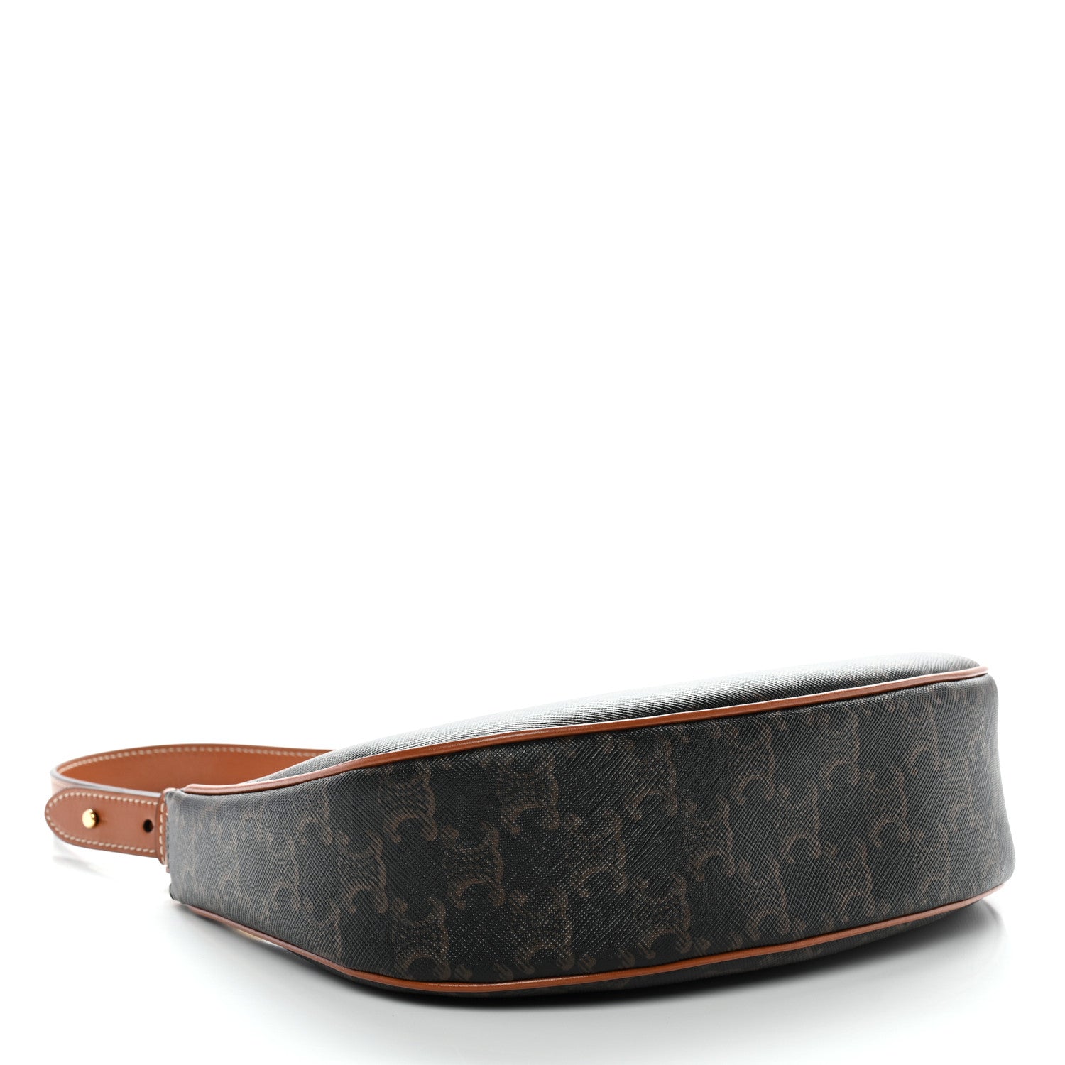 Celine Triomphe Canvas Calfskin Ava Shoulder Bag Tan 3 of 10