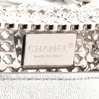 Chanel Crystal Embellished Metallic Lambskin Mini Chanel 22 Silver 6 of 11