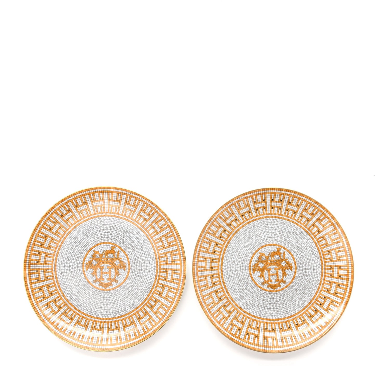 Porcelain Mosaique au 24 Dessert Plate Set of 2