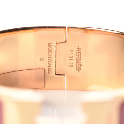 Hermes Enamel Wide Clic Clac H Bracelet PM Rose Velours 4 of 5