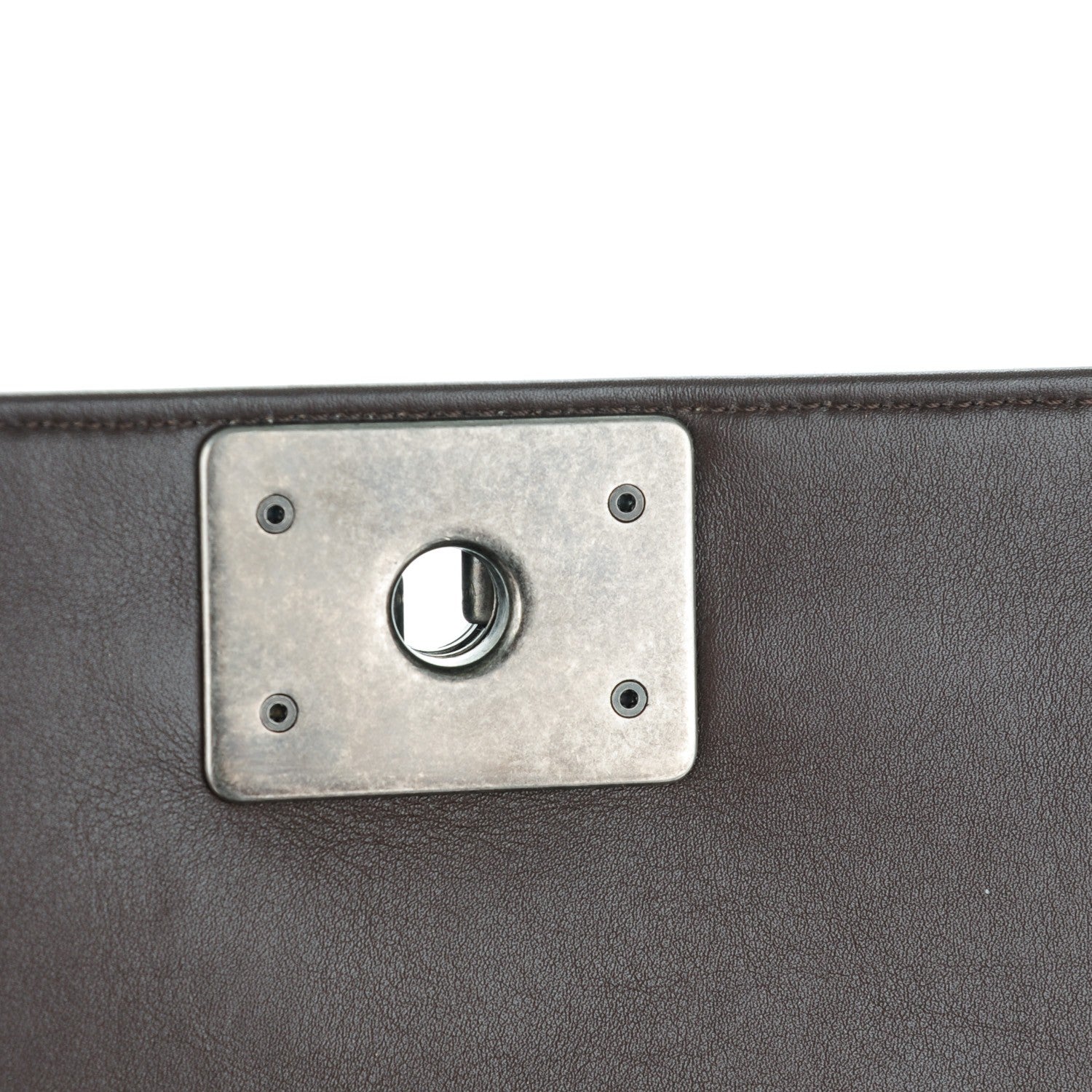 Chanel Faded Calfskin Studded Large Boy Flap Brown Beige 6 of 10