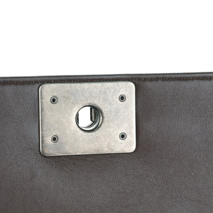 Chanel Faded Calfskin Studded Large Boy Flap Brown Beige 6 of 10