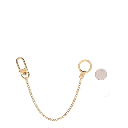 Louis Vuitton Metal Pochette Extender Key Ring Chain Gold 2 of 3