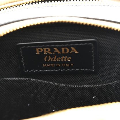 Prada Wicker Saffiano Midolino Odette Top Handle Bag Naturale Black 7 of 11