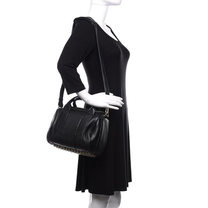 Alexander Wang Pebbled Lambskin Rockie Black Pale Gold Hardware 2 of 11