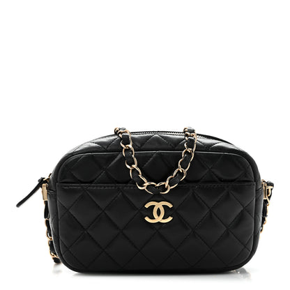 Chanel Lambskin Quilted Small Timeless Camera Case Black 1 of 13