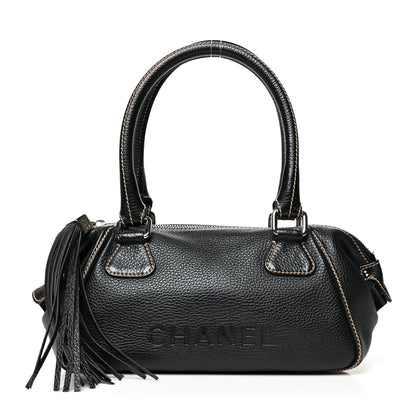 Chanel Calfskin Small Tassel Bowler Black 1 of 12