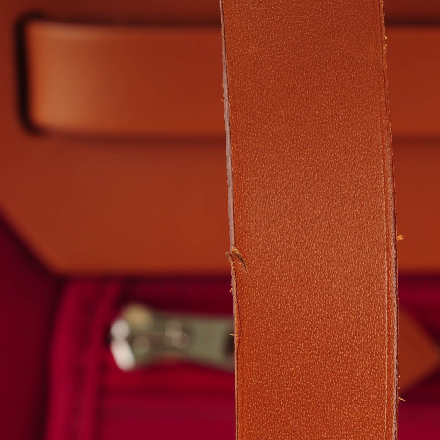 Hermes Vache Hunter Toile Herbag Zip 31 PM Rubis 6 of 10