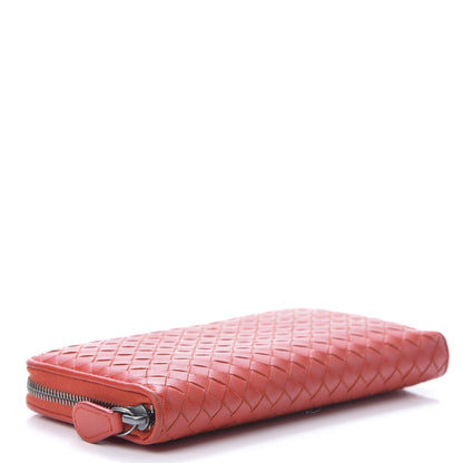 Bottega Veneta Nappa Intrecciato Zip Around Wallet Red 4 of 13