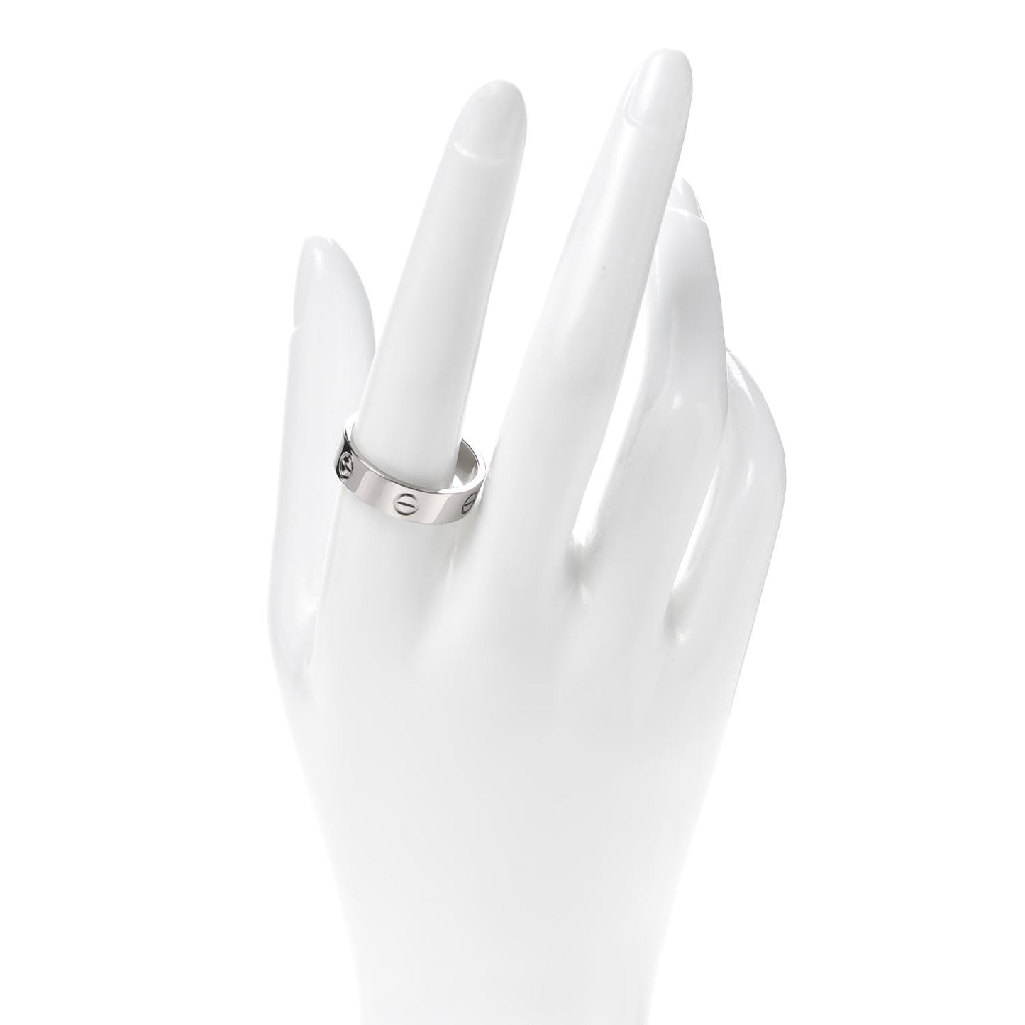 18K White Gold 5.5mm LOVE Ring 63 10.25