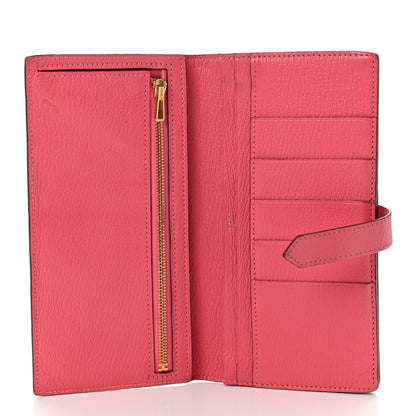 Hermes Chevre Mysore Bearn Gusset Wallet Rose Azalee 5 of 12