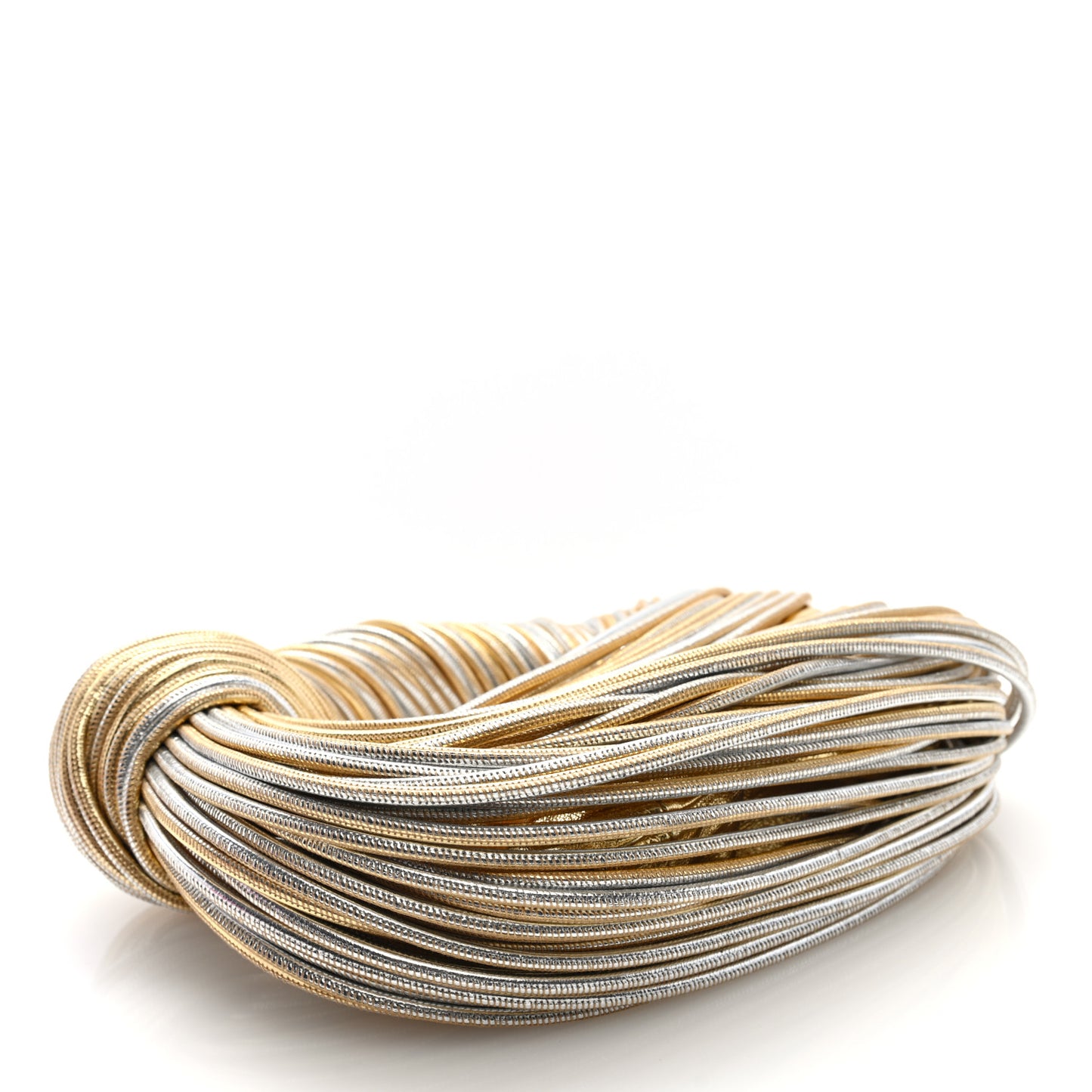 Tubular Laminated Lambskin Mini Jodie Gold Silver