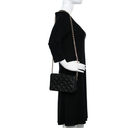 Louis Vuitton Lambskin Embossed Monogram Pochette Coussin Black 2 of 10