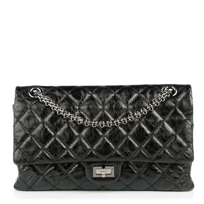 Chanel CHANELGlazed Calfskin Quilted 2.55 Reissue 226 Flap Black 1 of 9