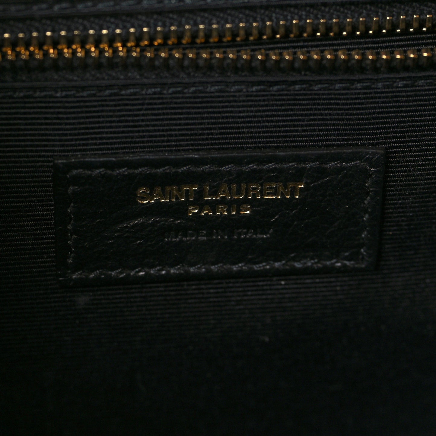 Grain De Poudre Textured Mixed Matelasse Large Triquilt Monogram Satchel Black
