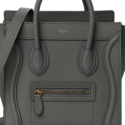Celine Baby Drummed Calfskin Nano Luggage Kohl 8 of 10